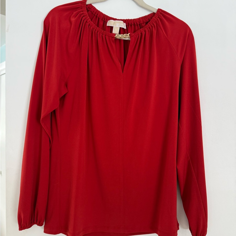 Michael Kors Red Orange Blouse